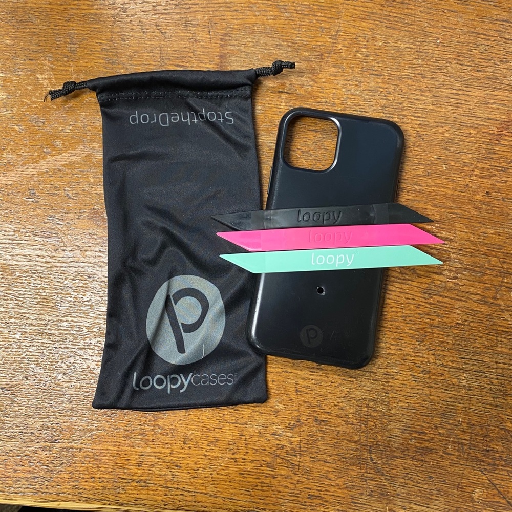 iPhone 11 Pro Stealth Black Loopy Case w/ 2 loops